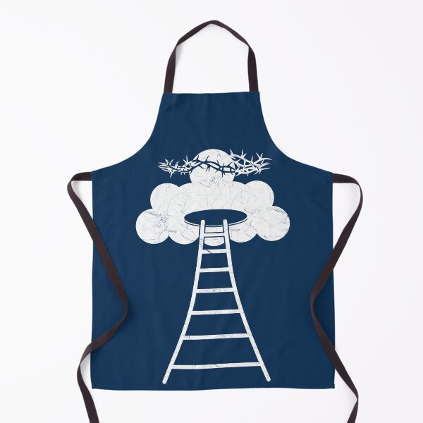 Item preview, Jesus Christ Ascension to Heaven – Simple Ladder to Heaven (Cloud) Concept Minimal Abstract Design | White color for darker background designed and sold by ZechJohnRB.