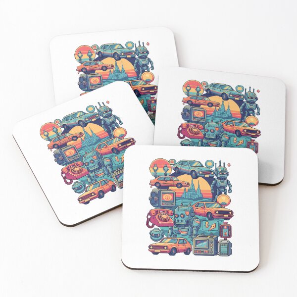 Item preview, Retro-Futuristic Pixel Charm designed and sold by P-OH-Style.