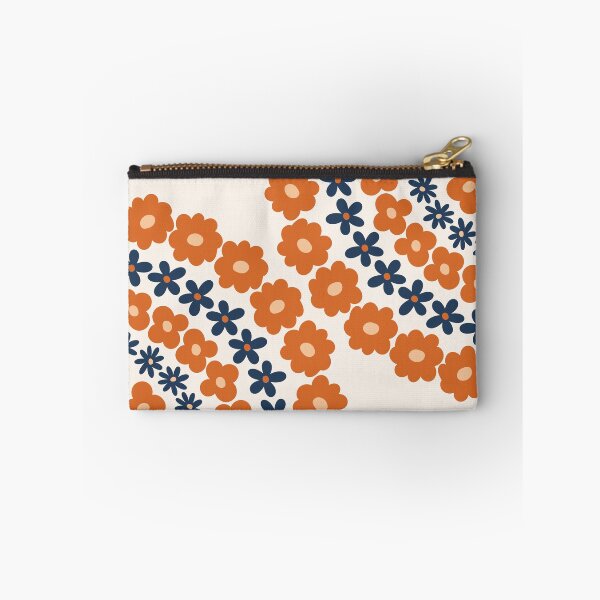 Item preview, Bohemian Floral Abstract Pattern in Navy Blue Burnt Orange designed and sold by nineFlorals.