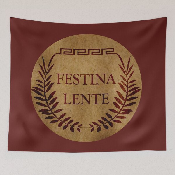 Item preview, Festina lente latin quotes sayings phrases words word designed and sold by Alexaltay.