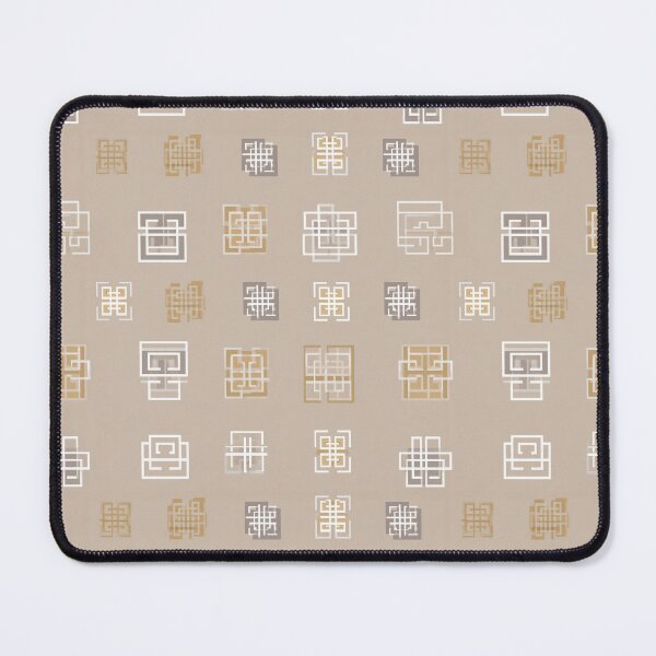 Item preview, Sacred Grid Kolam in White and Ochre designed and sold by Moisky Patterns.