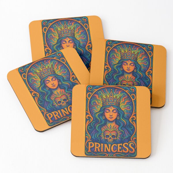 Item preview, Psychedelic Skull Princess – Cosmic Royalty Reign designed and sold by A Sinister Sly.