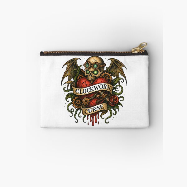 Item preview, Clockwork Curse – Gothic Steampunk Skull Heart designed and sold by A Sinister Sly.