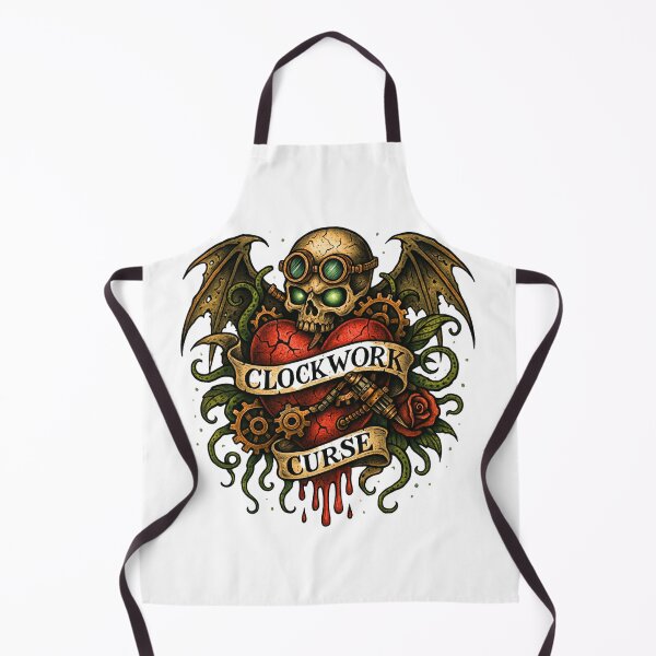 Item preview, Clockwork Curse – Gothic Steampunk Skull Heart designed and sold by A Sinister Sly.