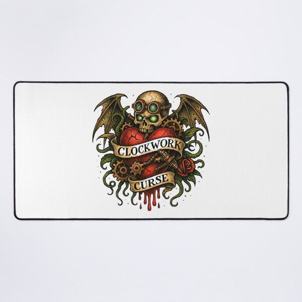 Item preview, Clockwork Curse – Gothic Steampunk Skull Heart designed and sold by A Sinister Sly.