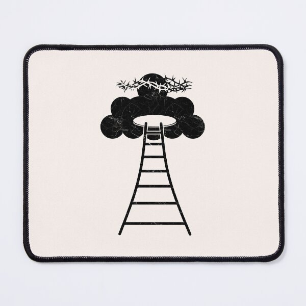 Item preview, Abstract Jesus Christ Ascension to Heaven – Simple Ladder to Heaven (Cloud) Concept Minimal Design | black color for lighter background designed and sold by ZechJohnRB.