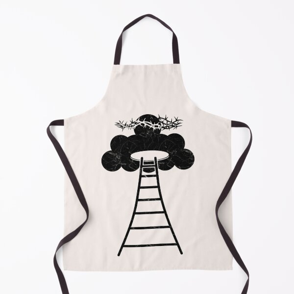 Item preview, Abstract Jesus Christ Ascension to Heaven – Simple Ladder to Heaven (Cloud) Concept Minimal Design | black color for lighter background designed and sold by ZechJohnRB.