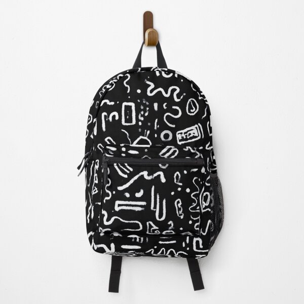 Item preview, Symbolic Chaos - White Doodle Universe on Black designed and sold by djovan.