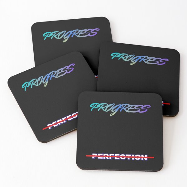 Item preview, Progress Not Perfection – Bold Motivational Design with Strikethrough Effect designed and sold by ViviNyks.