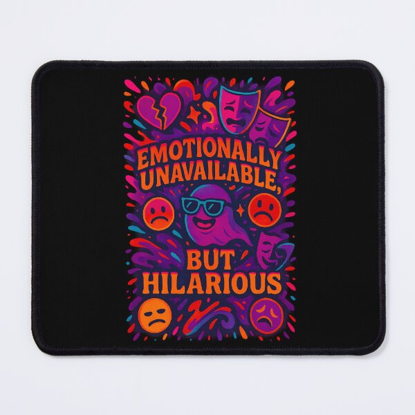 Item preview, Emotionally Unavailable But Hilarious – Sarcastic Mood Design designed and sold by Neonyx2020.