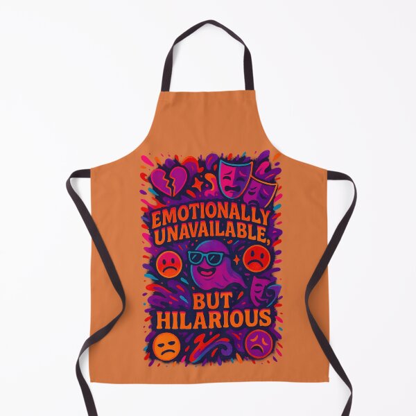 Item preview, Emotionally Unavailable But Hilarious – Sarcastic Mood Design designed and sold by Neonyx2020.