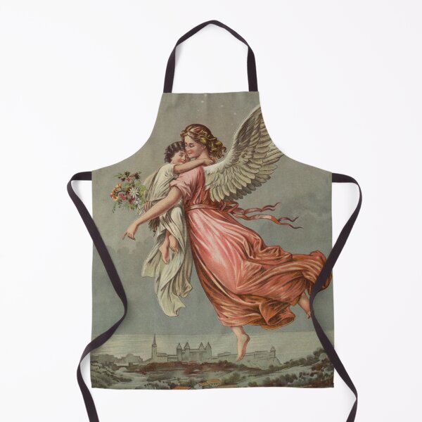 Item preview, Guardian angel carrying child vintage art designed and sold by Vintage Designs +.