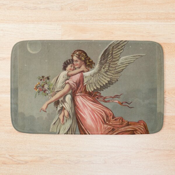 Item preview, Guardian angel carrying child vintage art designed and sold by Vintage Designs +.