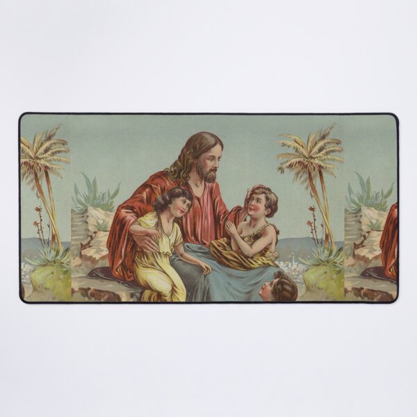 Item preview, Jesus Christ with children Vintage artwork designed and sold by Vintage Designs +.