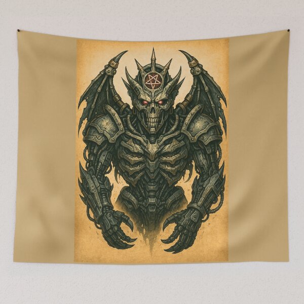 Item preview, Silent Apex – Demon of the Iron Abyss designed and sold by A Sinister Sly.