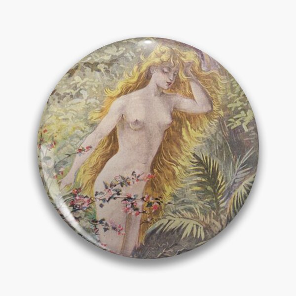 Aperçu de l'œuvre Le Premier Miroir - Belle femme d'art vintage français créée et vendue par Vintage Designs +.