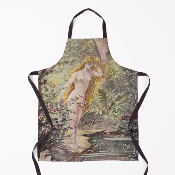 Aperçu de l'œuvre Le Premier Miroir - Belle femme d'art vintage français créée et vendue par Vintage Designs +.