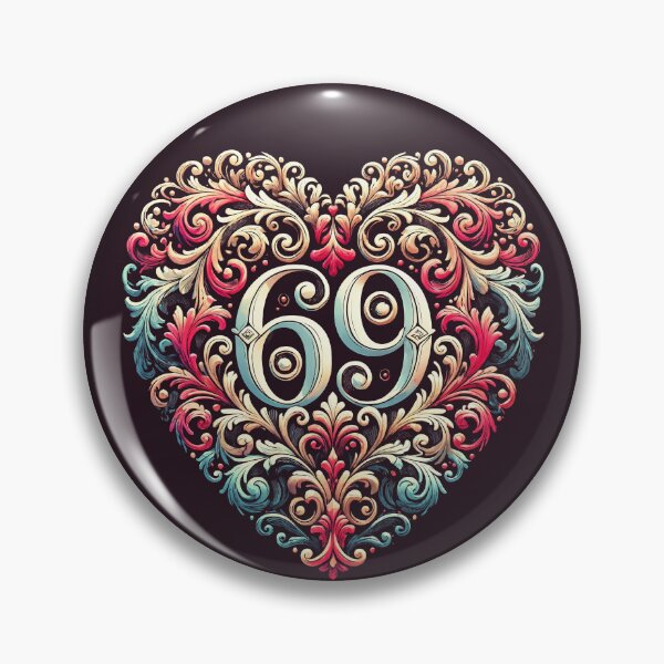 Item preview, Floral 69 Heart – Baroque Valentine Design with a Cheeky Twist designed and sold by Victor Shadehorn.