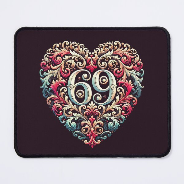 Item preview, Floral 69 Heart – Baroque Valentine Design with a Cheeky Twist designed and sold by Victor Shadehorn.