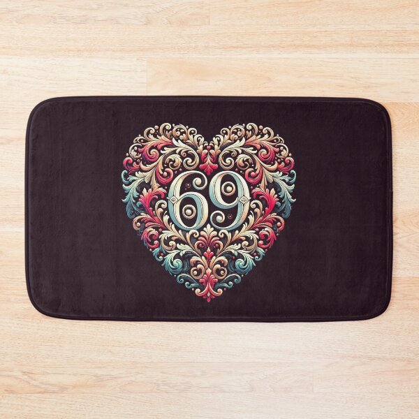 Item preview, Floral 69 Heart – Baroque Valentine Design with a Cheeky Twist designed and sold by Victor Shadehorn.