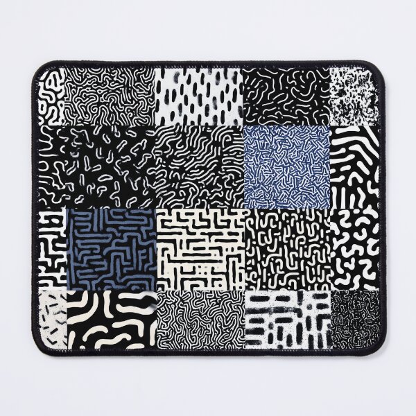 Artikelvorschau, Monochrome Maze Matrix - Black & White Pattern Universe entworfen und verkauft von djovan.