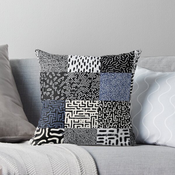 Item preview, Monochrome Maze Matrix - Black & White Pattern Universe designed and sold by djovan.