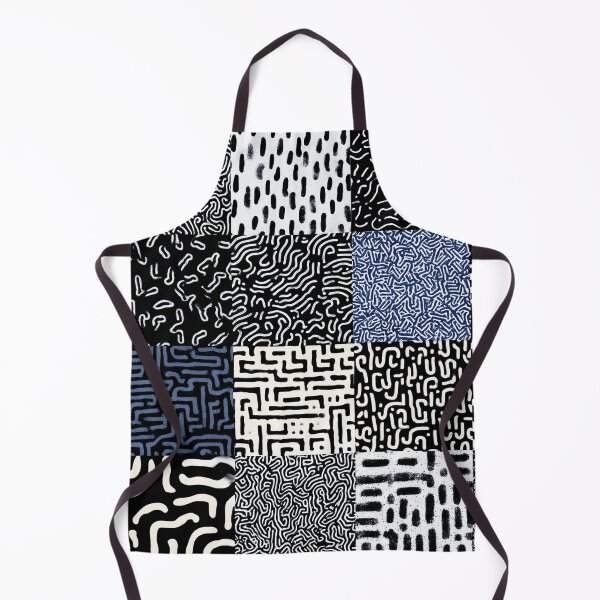 Artikelvorschau, Monochrome Maze Matrix - Black & White Pattern Universe entworfen und verkauft von djovan.