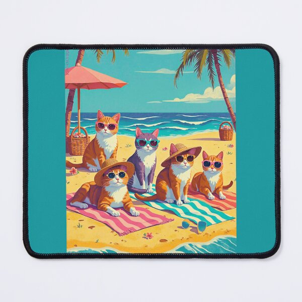 Item preview, Cats Lounging on the Beach designed and sold by Marymarice.