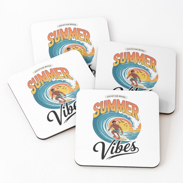 Item preview,   Summer Vibes Surfing Design – Retro Beach Art on White Background designed and sold by Karamshooop.