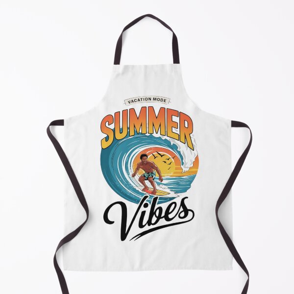 Item preview,   Summer Vibes Surfing Design – Retro Beach Art on White Background designed and sold by Karamshooop.