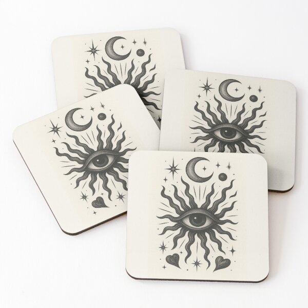 Item preview, Mystical Eye – Cosmic Vision in Black & White designed and sold by A Sinister Sly.