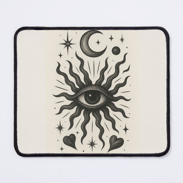 Item preview, Mystical Eye – Cosmic Vision in Black & White designed and sold by A Sinister Sly.