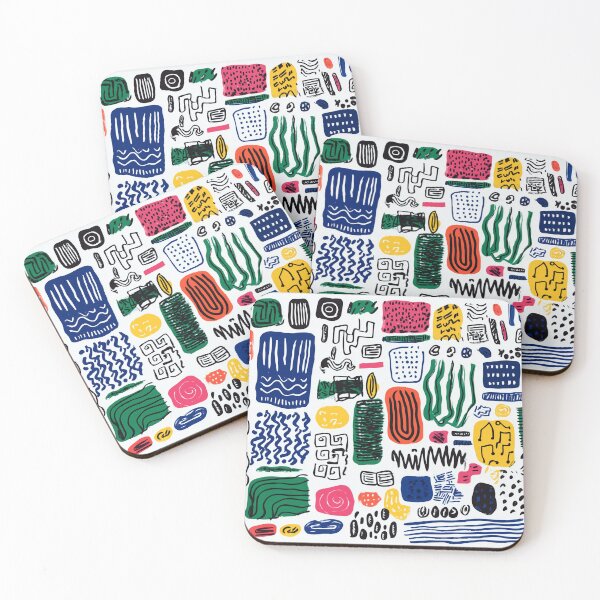Item preview, Hand-Drawn Pattern Library - Colorful Abstract Textures designed and sold by djovan.
