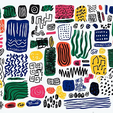 Artwork thumbnail, Hand-Drawn Pattern Library - Colorful Abstract Textures by djovan