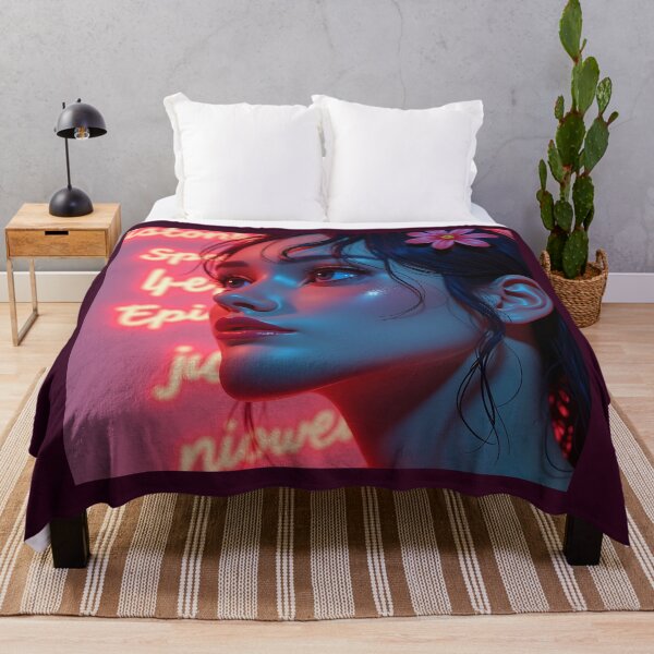Item preview, Neon Dream Portrait - Cyberpunk Glamour Girl Art designed and sold by VA Design.