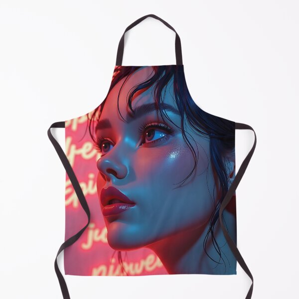 Item preview, Neon Dream Portrait - Cyberpunk Glamour Girl Art designed and sold by VA Design.