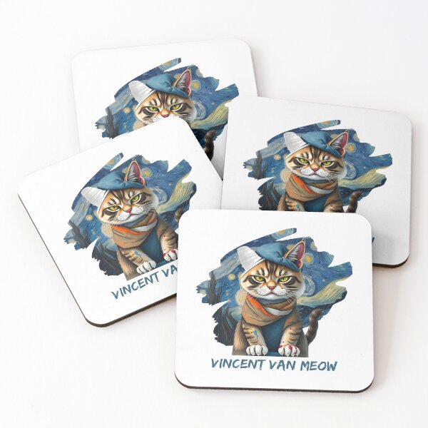 Item preview, Vincent Van Meow | Paws-Impressionist Cat Parody for Art Lovers designed and sold by Ryldra-Art.