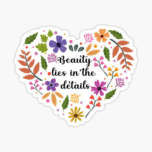 Item preview, Flowers Design – "Beauty Lies in the Details" Aesthetic Floral Art designed and sold by PnrArtDesign.