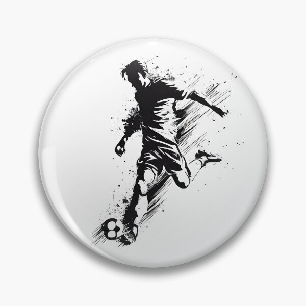 Item preview, Footballer in Motion: Dynamic Soccer Line Art designed and sold by ShadowAndSlate.