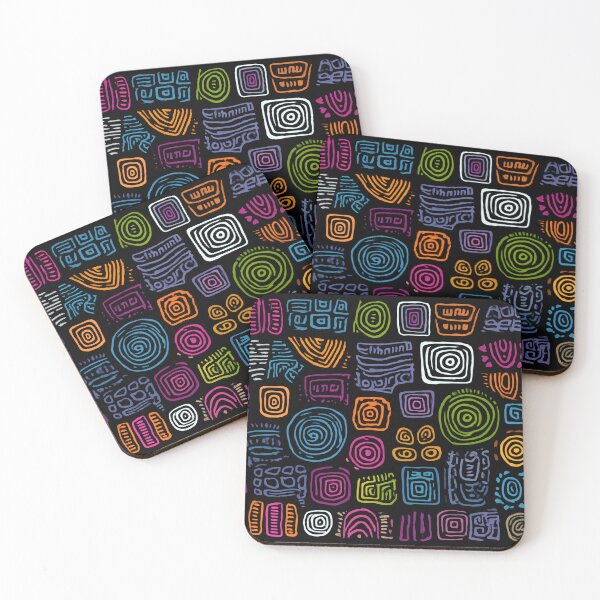 Item preview, Neon Tribal Symbols - Electric Aboriginal Art designed and sold by djovan.
