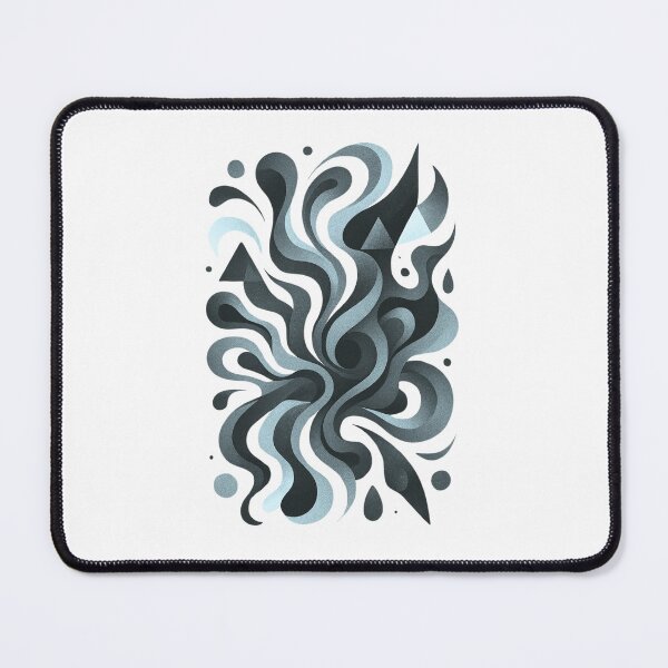 Item preview, Monochrome Surge – Abstract Flow in Black & Grey designed and sold by A Sinister Sly.