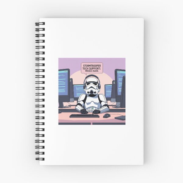 Item preview, Stormtrooper Tech Support: Missed Again – Funny Star Wars Meme Sticker designed and sold by FikaAndFeed.