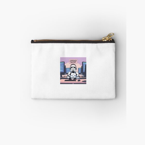 Item preview, Stormtrooper Tech Support: Missed Again – Funny Star Wars Meme Sticker designed and sold by FikaAndFeed.