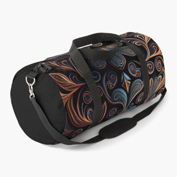 Item preview, Regal Fusion: Abstract Blue and Orange Ornate Pattern designed and sold by ShadowAndSlate.