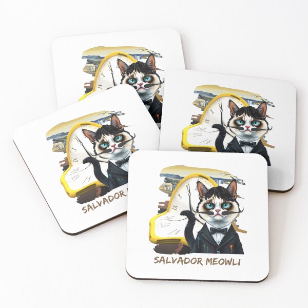 Item preview, Salvador Meowli | Surreal Cat Meme for Artsy Dreamers and Dali Fans designed and sold by Ryldra-Art.