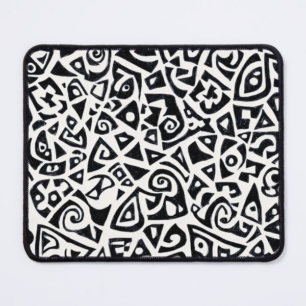 Item preview, Tribal Maze - Black & White Abstract Symbols designed and sold by djovan.