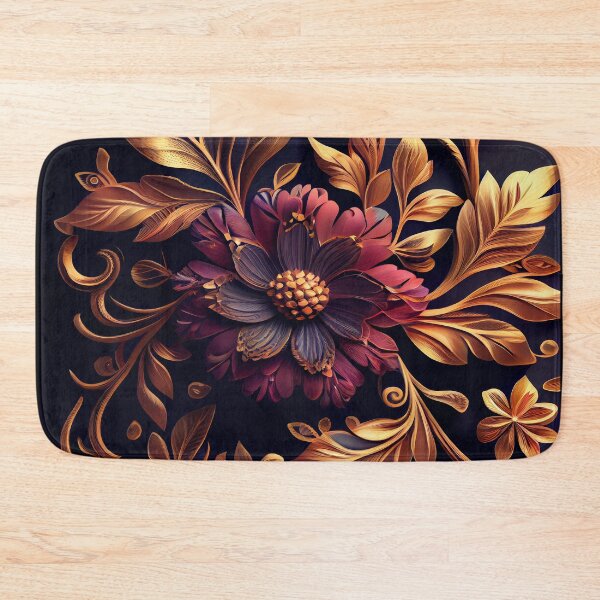 Item preview, Opulent Bloom: Gilded Floral Symphony designed and sold by ShadowAndSlate.