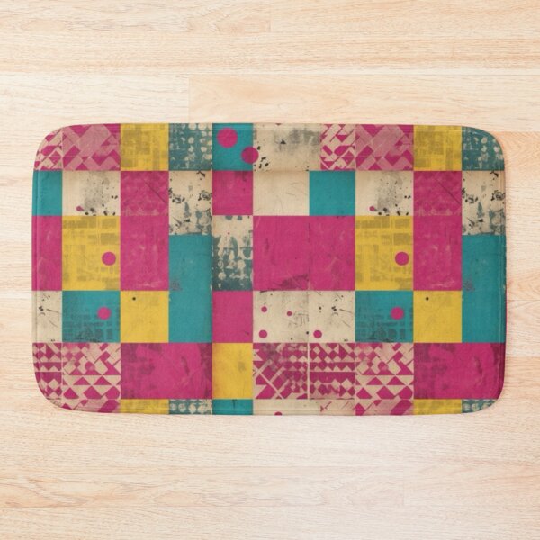 Item preview, Retro Block Beat – Grunge Pop Art Pattern designed and sold by Zenvo.