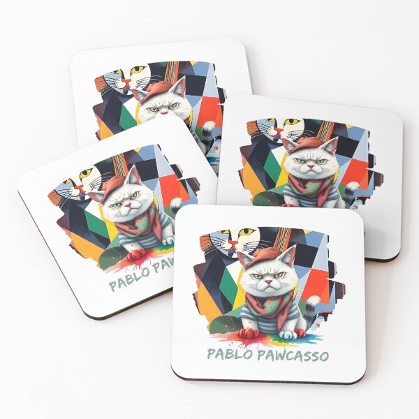 Item preview, Pablo Pawcasso | Cubist Cat Meme for Artsy Rebels and Feline Fans designed and sold by Ryldra-Art.