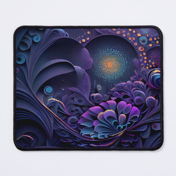 Item preview, Alien Bloom: Galactic Purple & Gold Fractal Flora designed and sold by ShadowAndSlate.